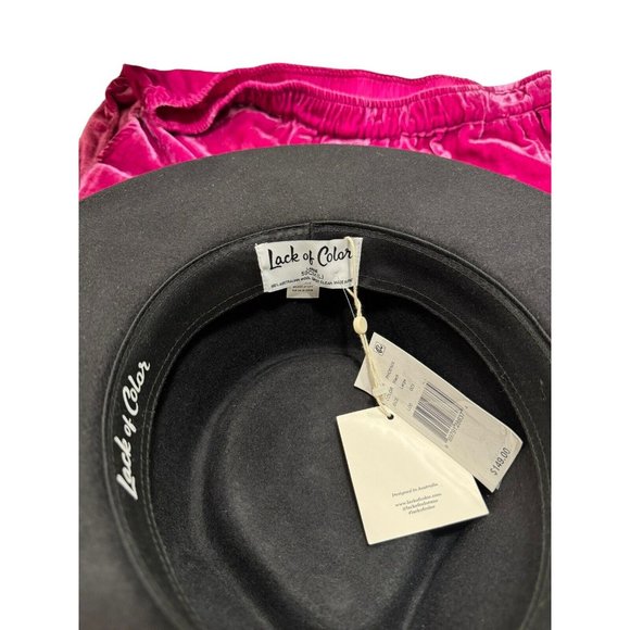 Lack of Color  The Phoenix Ribbon Band Fedora Black Hat Size Medium M Wool main image 11